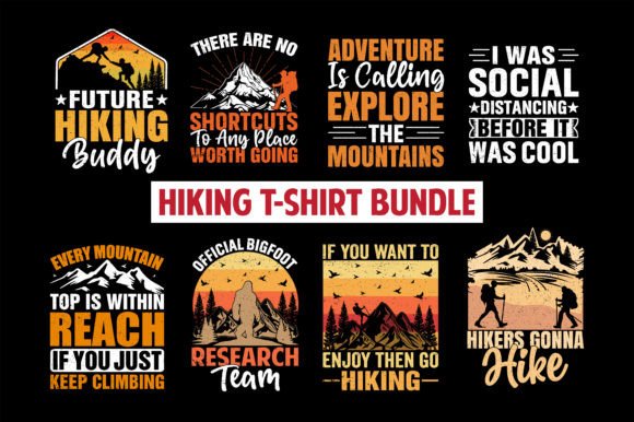 Adventure-Ready Designs: The Hiking T-shirt Bundle