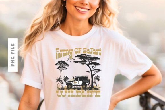 Army of Safari T-shirt Design: A Wild Asset for Your Brand
