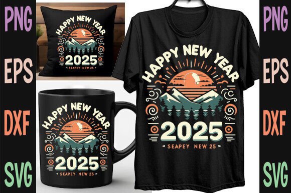 Celebrate in Style with a Versatile New Year 2025 SVG Cut File