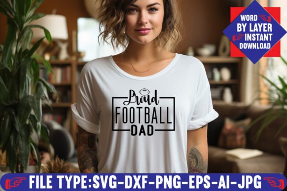 Celebrate the Season: The Proud Football Dad Svg Design