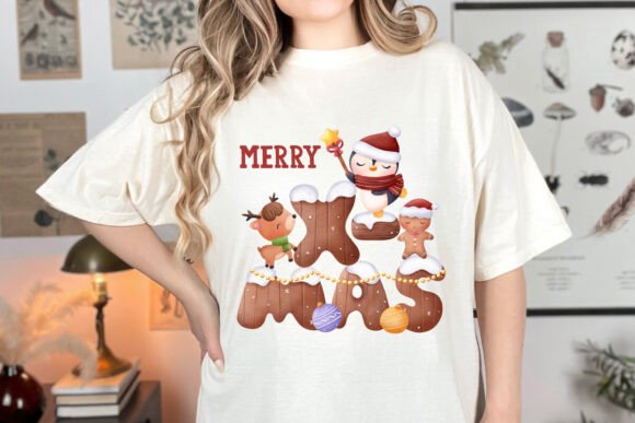 Cute Christmas Penguin T-Shirt Design: A Festive Asset for Creators