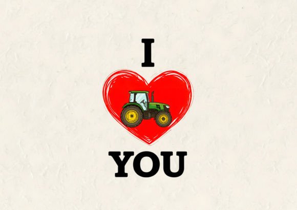 Designing with Heart: The I Love You Tractor T-Shirt Concept