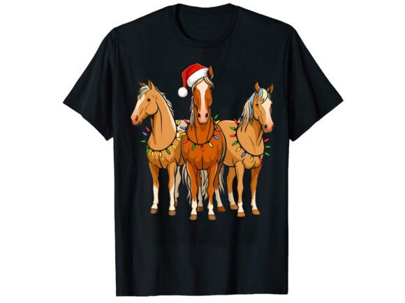 Festive Equine Art: Your Go-To Horse Christmas PNG Design