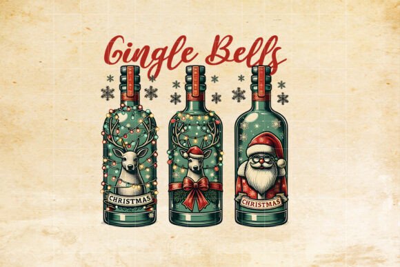 Festive Gin Christmas Trio Design: Your Holiday Branding Toolkit