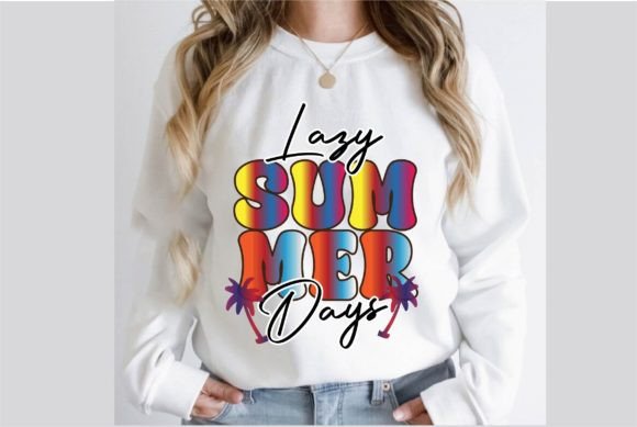 Lazy Summer Days Retro PNG Design: A Nostalgic Asset for Your Brand