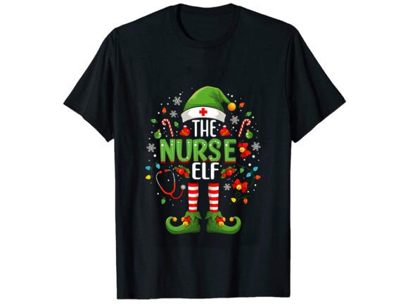 The Nurse Elf T-Shirt Design: A Festive Healthcare Hero